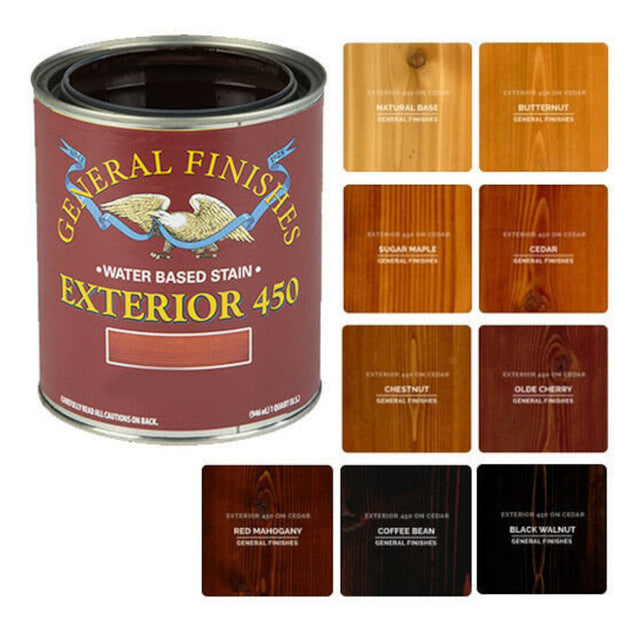 General Finishes Water Based Wood Black Stain, Quart