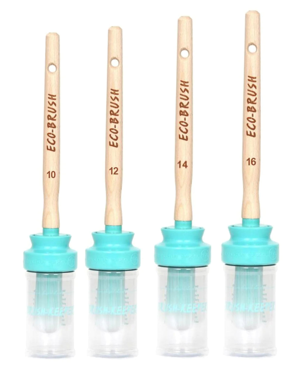 Brushkeeper with EcoBrush Deluxe Set All 4 Sizes All Paint Products