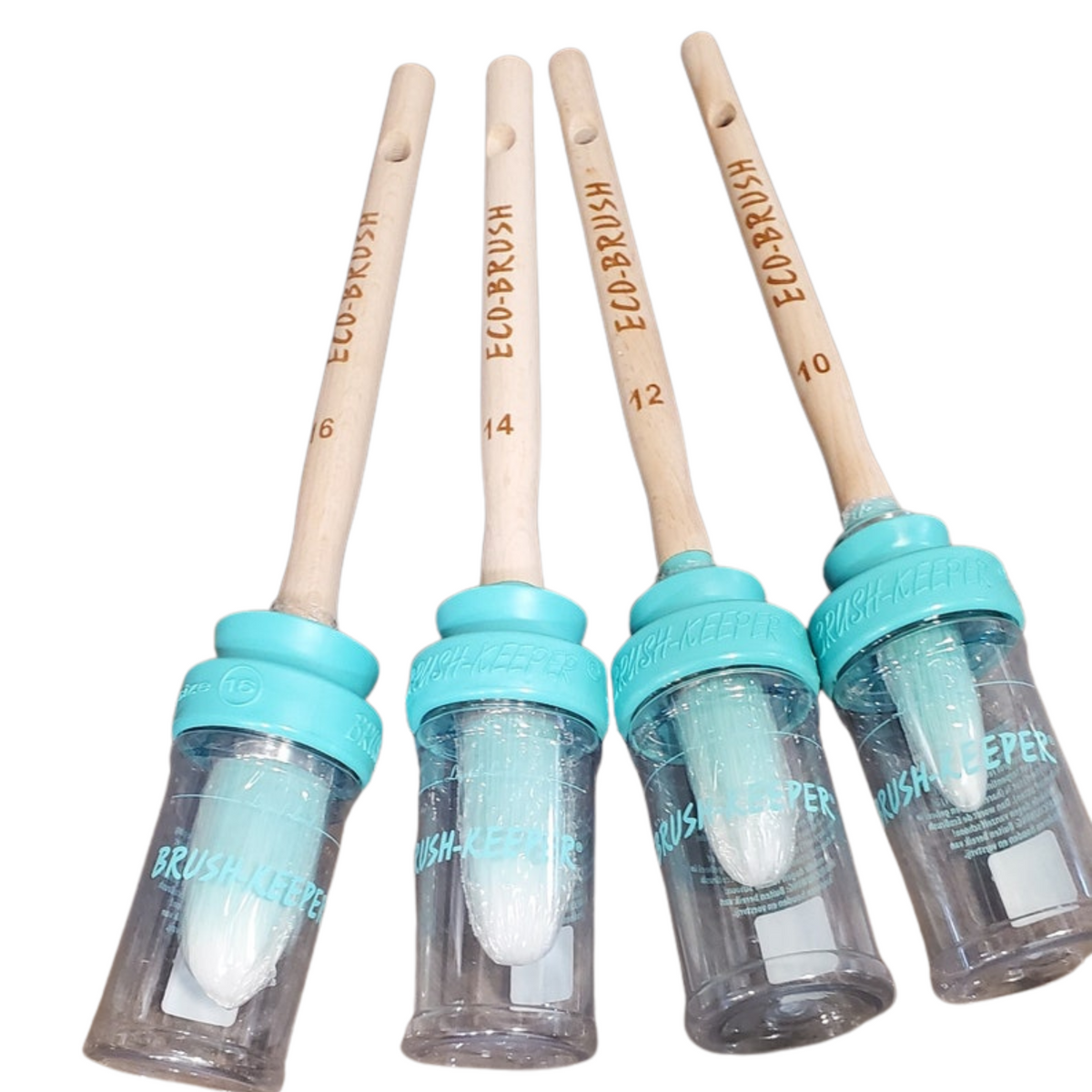 Brushkeeper with EcoBrush Deluxe Set All 4 Sizes All Paint Products