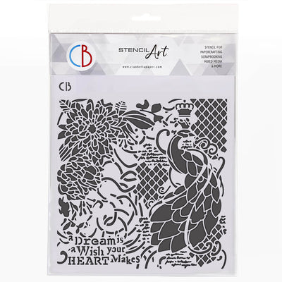 Dream On Texture Stencil 8x8  Indigo Collection by Ciao Bella MS8-018