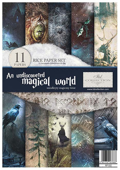 An Undiscovered Magical World A4 Decoupage Rice Paper Set Item RP002 by ITD Collection