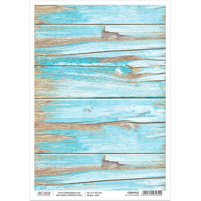Blue Driftwood - A4 Rice Paper Woodland Ciao Bella Collection