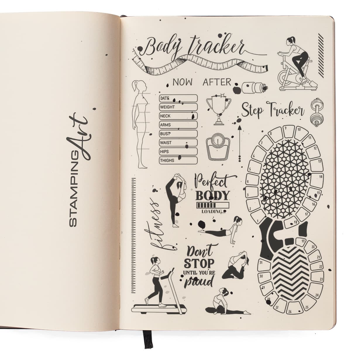 Ciao Bella - BuJo Fitness Clear Stamp Set (6x8)