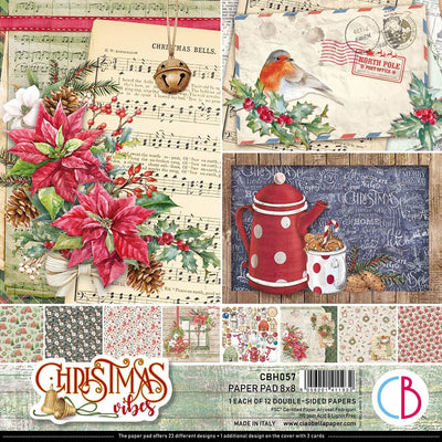 Christmas Vibes Paper Pad 8x8 12/Pkg by Ciao Bella