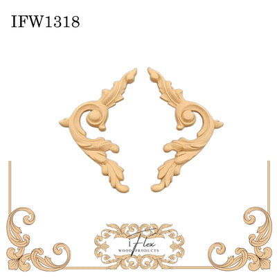 Corner Scroll Applique IFW 1318-1319