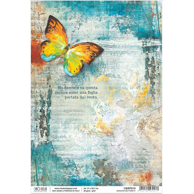 Dancing Butterfly A4 Rice Paper The Sound of Spring Ciao Bella Collection