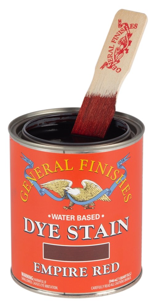 General Finishes Empire Red Water Based Dye Stain, Pint