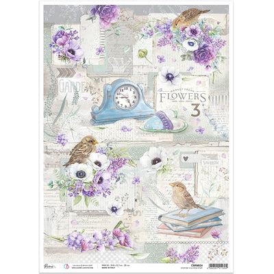 Everyday is a Fresh Start - A3 Rice Paper Sparrow Hill Ciao Bella Collection