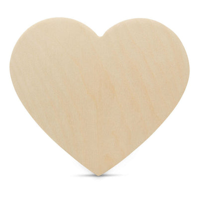 Heart Shape Plywood Cutout - 14 W x 12.75 H x .25 T