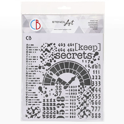 Keep Secrets - Texture Stencil 8x8 by Ciao Bella Stencil Art