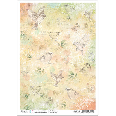 Les oiseaux - A4 Rice Paper Notre Vie Ciao Bella Collection