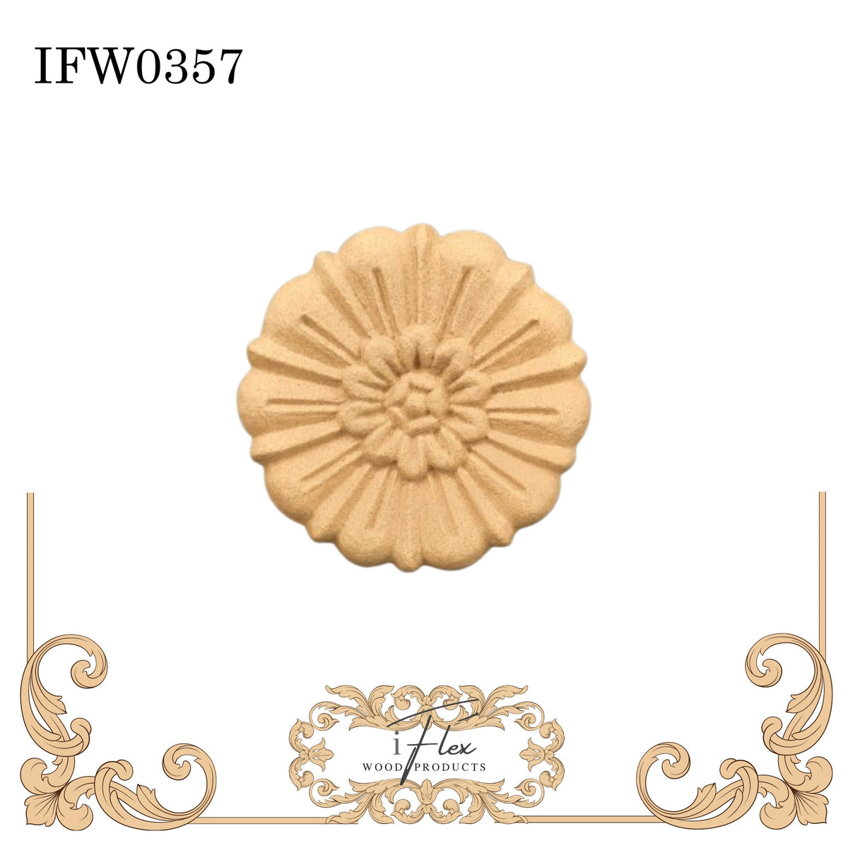 Modern Flower Moulding IFW 0357 All Paint Products