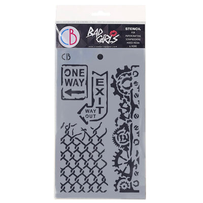 One Way - Texture Bad Girls Stencil 5x8 by Ciao Bella
