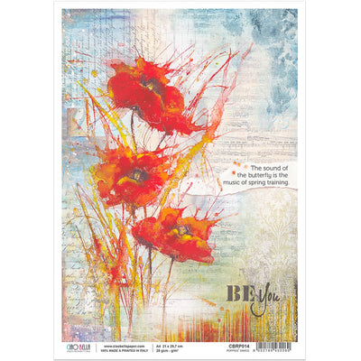 Poppies' Dance A4 Rice Paper by Ciao Bella