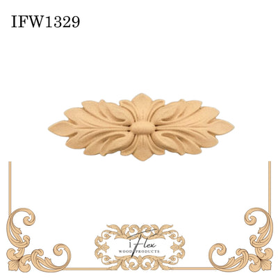 Rosette Leaf Applique Embellishment IFW 1329