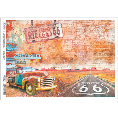 Route 66 - A4 Rice Paper Collateral Rust Ciao Bella Collection