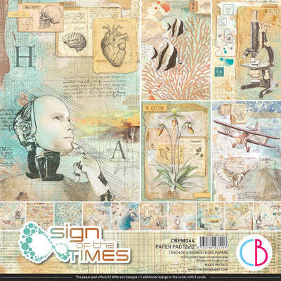Sign of the Times Paper Pad 12x12 12/Pkg by Ciao Bella