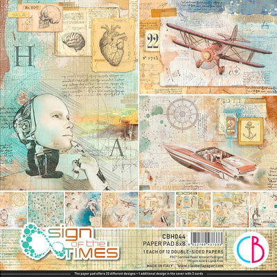 Sign of the Times Paper Pad 8x8 12/Pkg by Ciao Bella