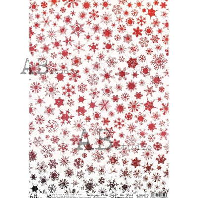 Snowflakes Decoupage Rice Paper A3 Item No. 3541 by AB Studio