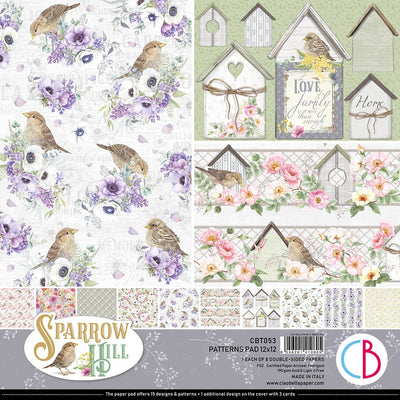 Sparrow Hill Patterns Pad 12x12 8/Pkg by Ciao Bella