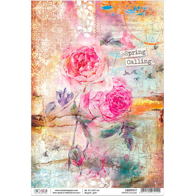 Spring Calling - A4 Rice Paper The Sound of Spring Ciao Bella Collection