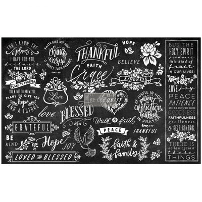 Thankful and Blessed II Decoupage Decor Tissue Paper Redesign with Prima