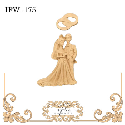 Wedding Couple and Rings Set Moulding IFW 1175