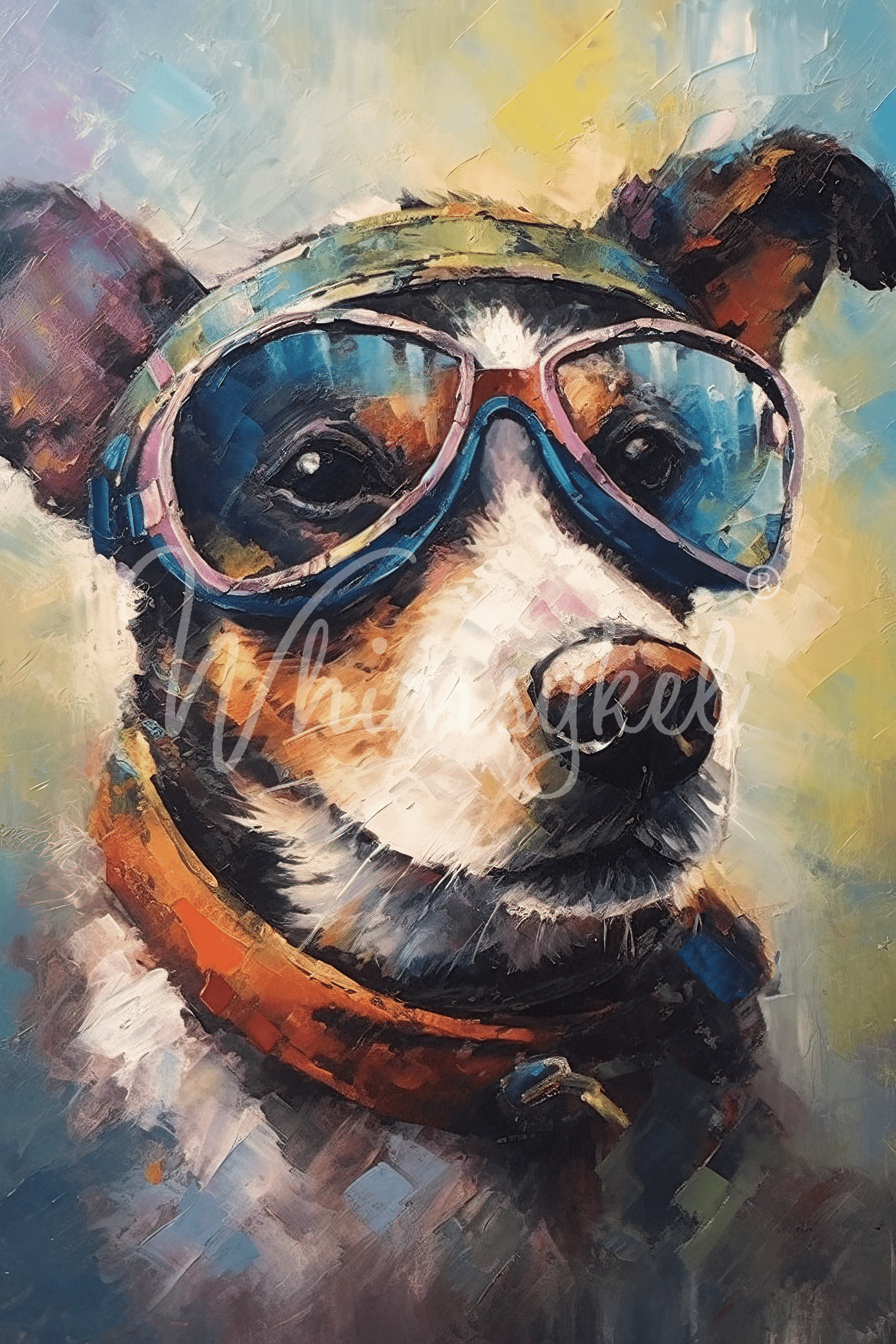 Rascal Dog Large Decoupage Tissue Paper from Whimsykel Designs