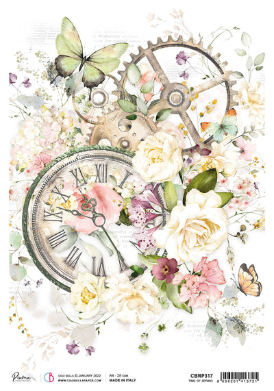 Time of Spring A4 Decoupage Rice Paper Blooming Collection by Ciao Bella