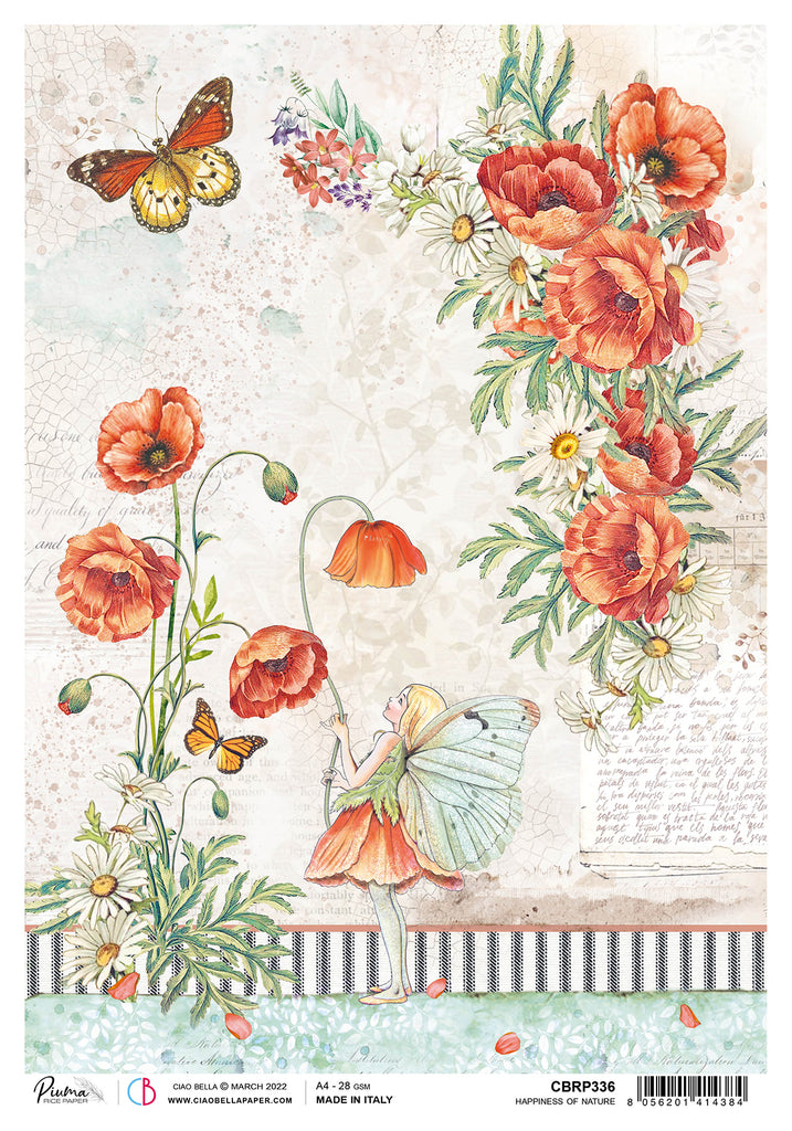 Floral Symphony Advice To The Unwary - A4 Rice Decoupage Paper - Calambour  Italy