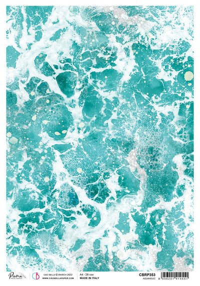 Aquaholic A4 Decoupage Rice Paper Summer Breeze Collection by Ciao Bella CBRP353