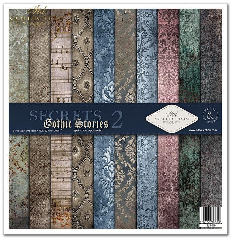 Gothic Stories 2 Scrapbooking Paper Set 12.2x12.6 10/Pkg by ITD Collection