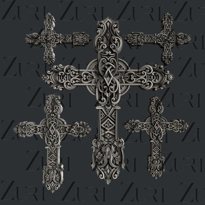 Ornate Crosses mold by Zuri Designs is perfect for resin, clay, chocolate, fondant and more. 