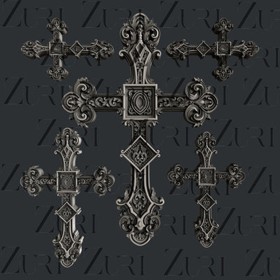 Ornate Crosses silicone mold by Zuri Designs is perfect for resin, clay, chocolate, fondant and more! 
