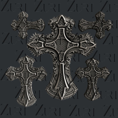 Ornate Crosses silicone mold by Zuri Designs is perfect for resin, clay, chocolate, fondant and more. 