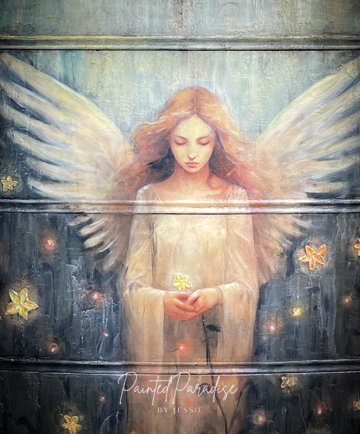 Angelic Contemplation Decoupage Tissue Paper from Whimsykel Designs ...