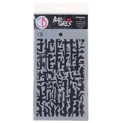 Abstract Lines - Texture Bad Girls Stencil 5x8 by Ciao Bella
