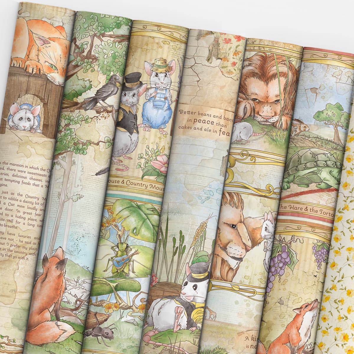 Paper Fable Aesop's Fables Paper Pad 12x12 12/Pkg by Ciao Bella – All Paint Products