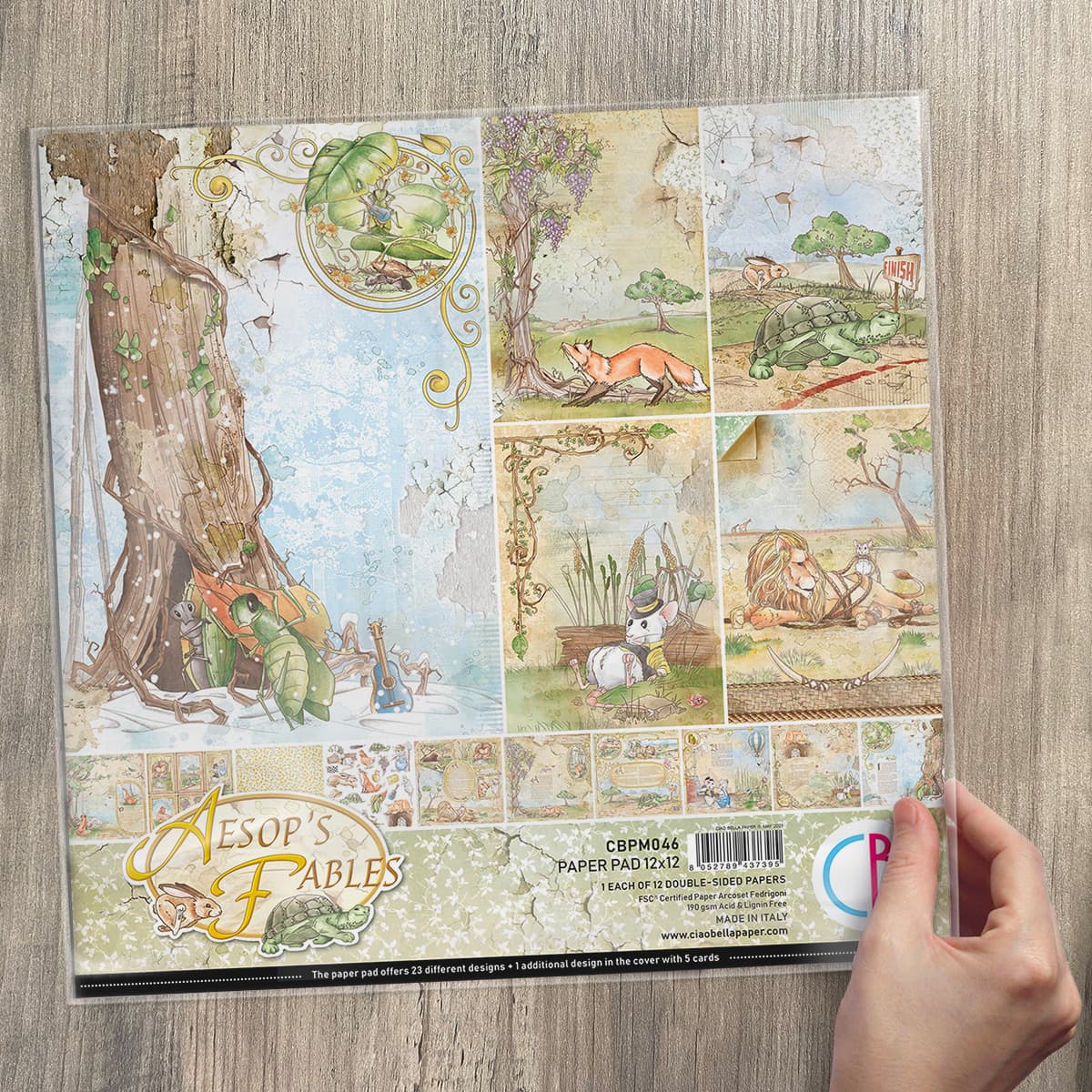Paper Fable Aesop's Fables Paper Pad 12x12 12/Pkg by Ciao Bella – All Paint Products