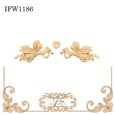 Angels with Heart Heat Bendable Wood You Bend Pliable Embellishment - IFW 1186