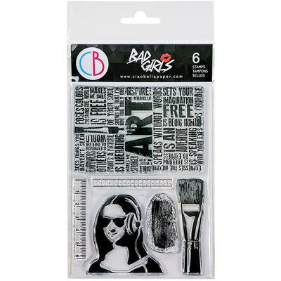 Art Rulers Bad Girls Clear Stamp 4x6 by Ciao Bella Stamping Art