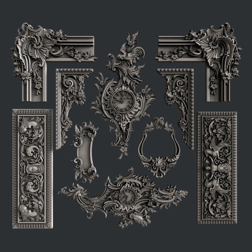 Zuri Designs Baroque Elements Silicone Mold