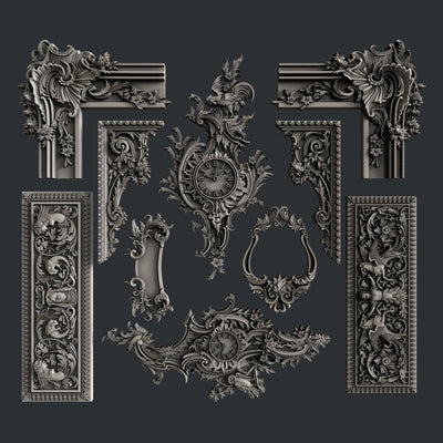 Baroque Elements silicone mold by Zuri