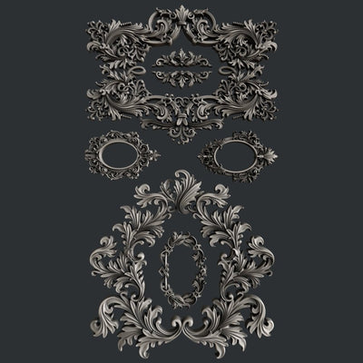 Baroque Frames silicone mold by Zuri