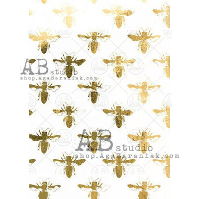 Bee Colony Gilded Decoupage Rice Paper A4 Item No. 0203 by AB Studio