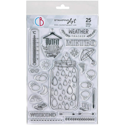 8pcs Clear Stamps for Journaling, Planners,mini Weather Stamp Set, Journal,  Diary Stamp 