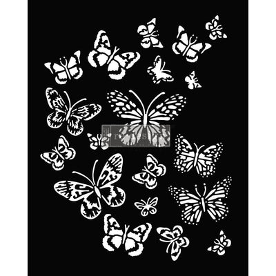 Butterfly Love Stencil Redesign with Prima Size 20" × 16"