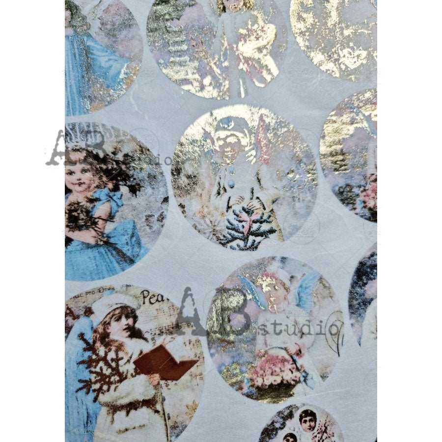 Children as Angels Gilded Decoupage Rice Paper A4 Item No. 1021 by AB ...