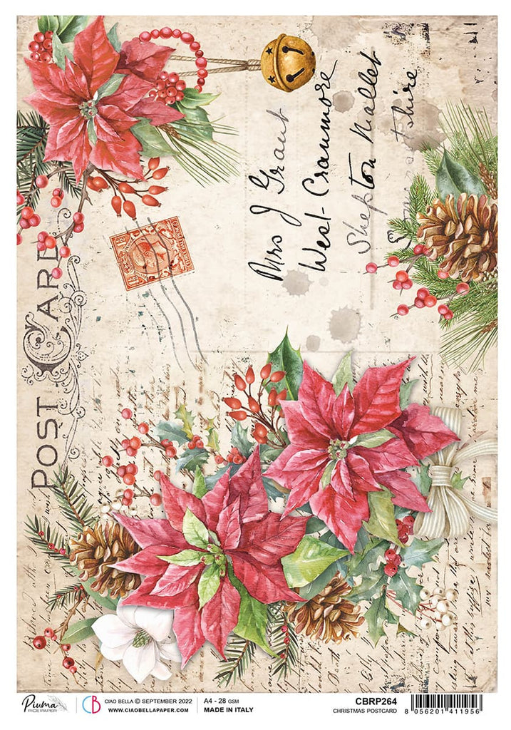 Little Birds Decoupage A4 Ciao Bella Winter Christmas Bell Rice Paper For  Crafts, Furniture, Mixed Media, Junk Journal Cbrp271 - Yahoo Shopping