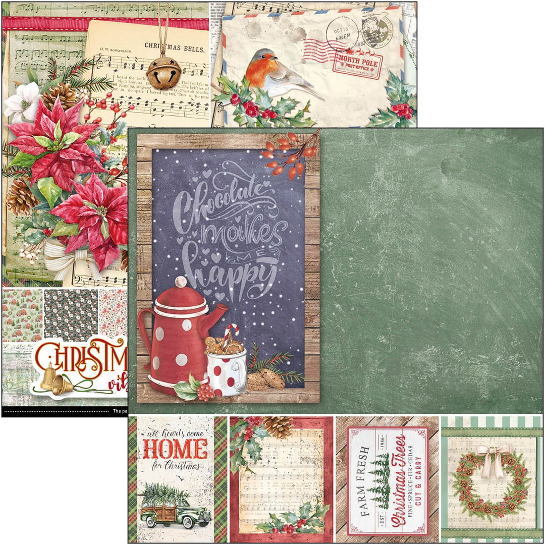 Christmas Vibes Paper Pad 8x8 12/Pkg by Ciao Bella – All